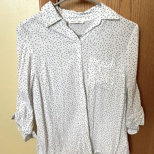 Soft long sleeve polka dot shirt